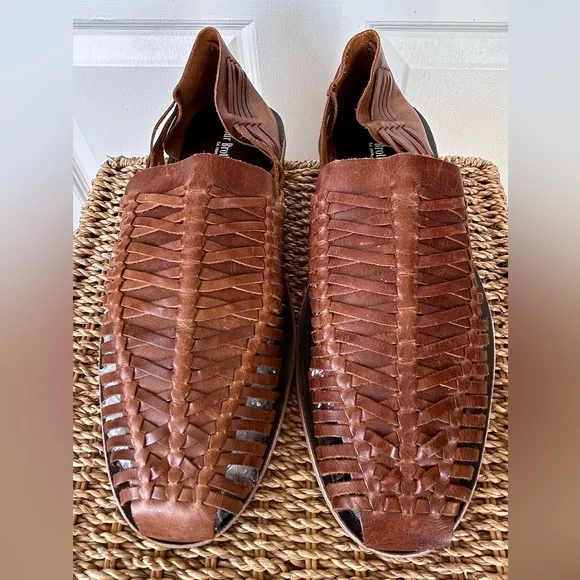 Four Brothers Men’s Huarache Sandals Woven Leather Size 13