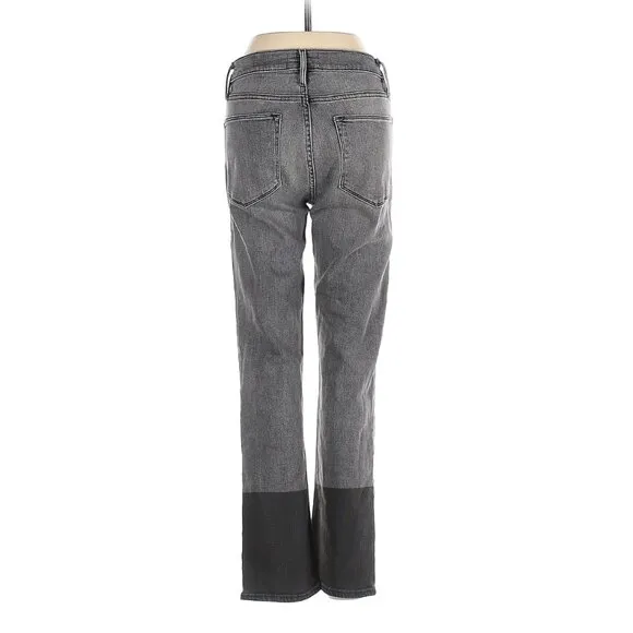Frame Le High Straight Cropped Jeans | Sleepy Hollow Coated Hem | Size 26