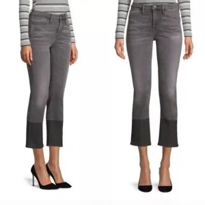 Frame Le High Straight Cropped Jeans | Sleepy Hollow Coated Hem | Size 26