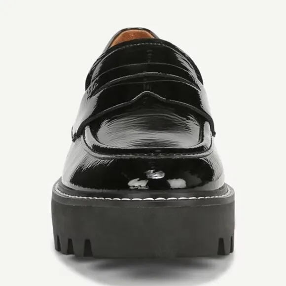 Franco Sarto Franco Balin Lug Sole Penny Loafer In Black Size 7.5W NWOT