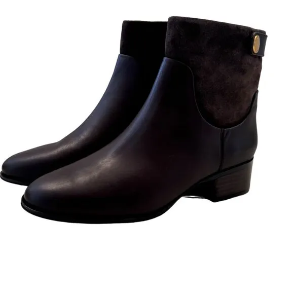 Franco Sarto Jessica Leather Boots Size 8.5W  EU 39 Castagno Brown NWOT