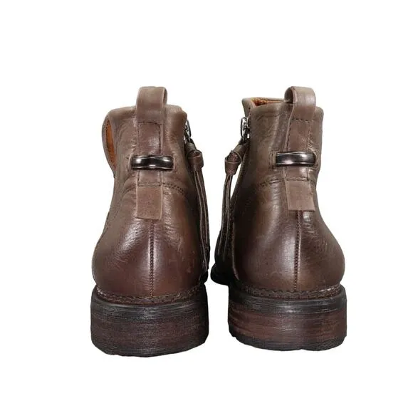 Franco Sarto Shoes Womens 6 Booties Classic Leather Hyla Ankle Boot Zip Cutout