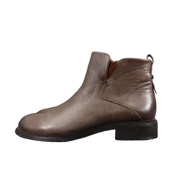 Franco Sarto Shoes Womens 6 Booties Classic Leather Hyla Ankle Boot Zip Cutout