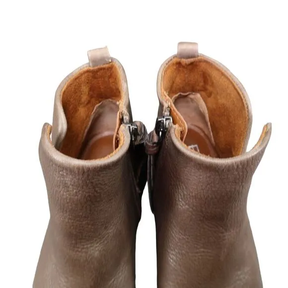 Franco Sarto Shoes Womens 6 Booties Classic Leather Hyla Ankle Boot Zip Cutout