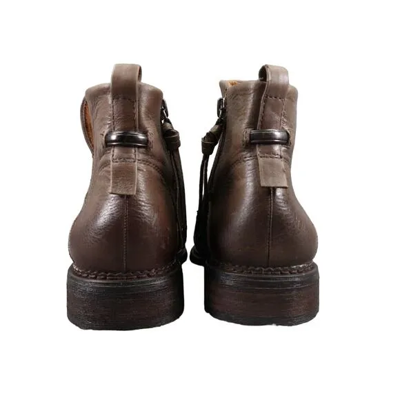 Franco Sarto Shoes Womens 6 Booties Classic Leather Hyla Ankle Boot Zip Cutout