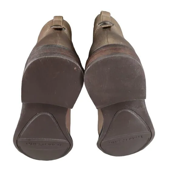 Franco Sarto Shoes Womens 6 Booties Classic Leather Hyla Ankle Boot Zip Cutout