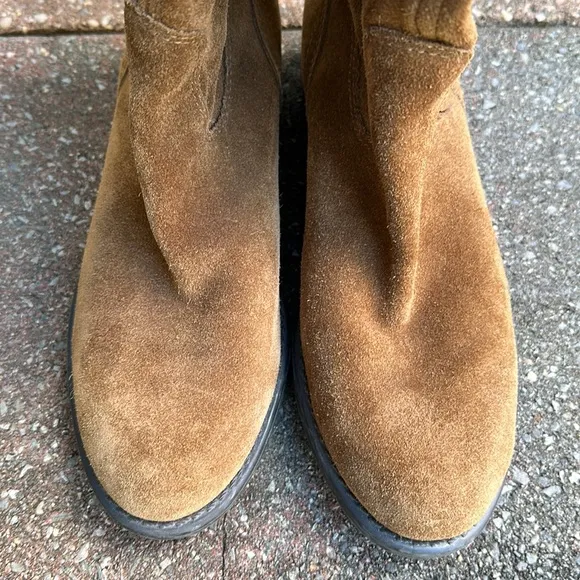Franco Sarto Suede Knee High Boots Rich Camel/Carmel Color