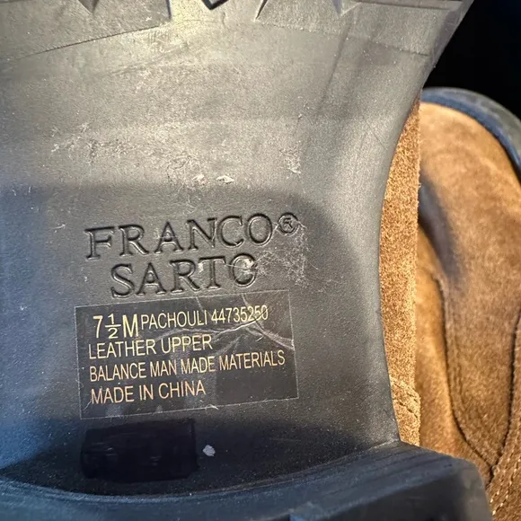 Franco Sarto Suede Knee High Boots Rich Camel/Carmel Color