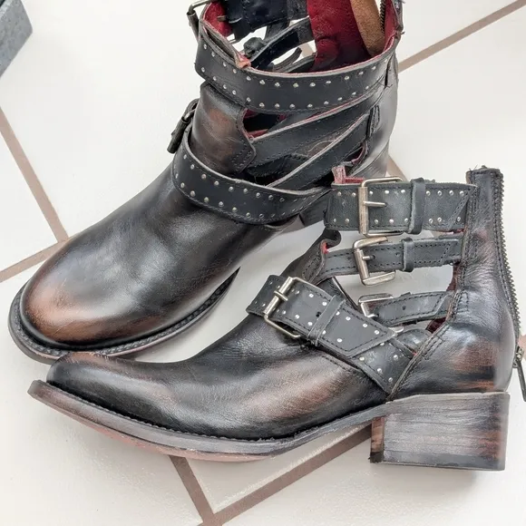 Free Bird By Steven Leather Ankle Boots