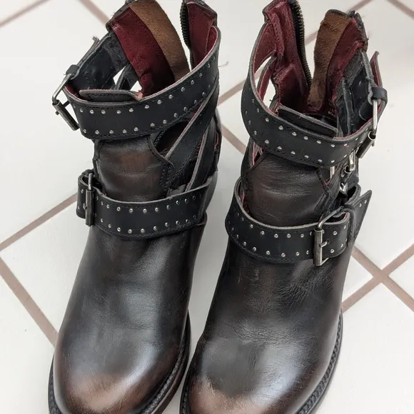 Free Bird By Steven Leather Ankle Boots
