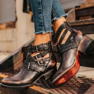 Free Bird By Steven Leather Ankle Boots