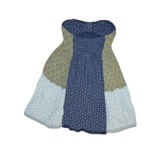 Free People Across The Sea Strapless Tunic - Indigo Sleeveless Boho Small