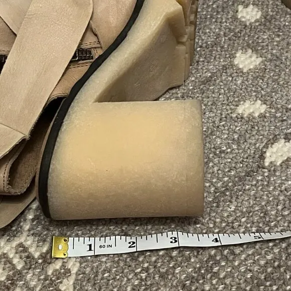 Free People Blake platform booties taupe bandage 37