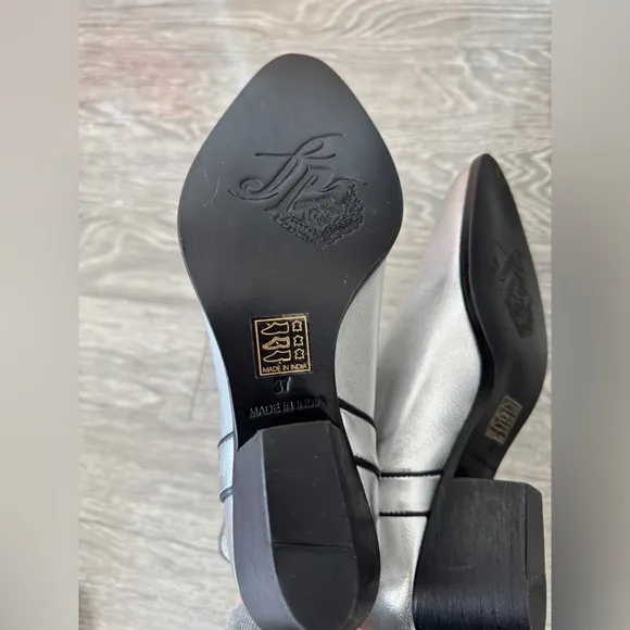 FREE PEOPLE Borderline Western Silver Boots 37