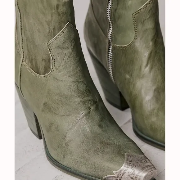 Free People Brayden Western Boots Leather