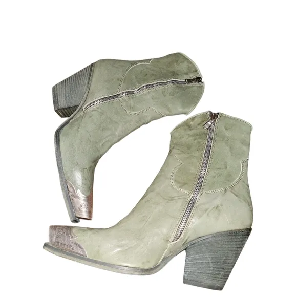 Free People Brayden Western Boots Leather