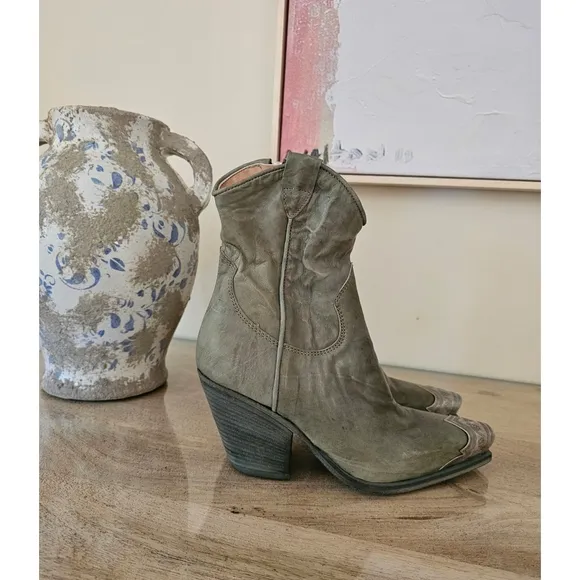 Free People Brayden Western Boots Leather