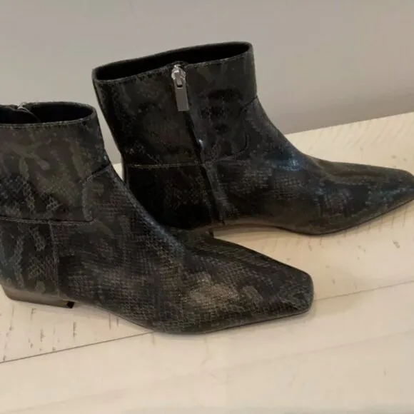 Free People Easy Does It Snake Print Ankle Boot - Brand New