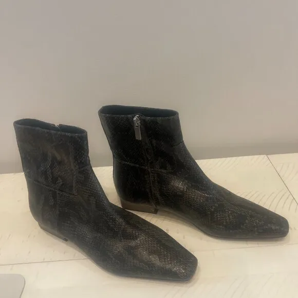 Free People Easy Does It Snake Print Ankle Boot - Brand New