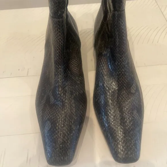 Free People Easy Does It Snake Print Ankle Boot - Brand New