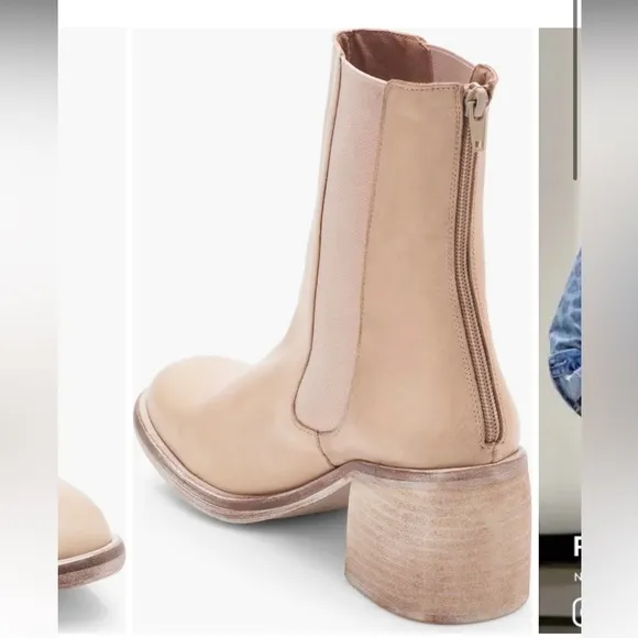 Free people essential Chelsea boot in Sandy beige 36