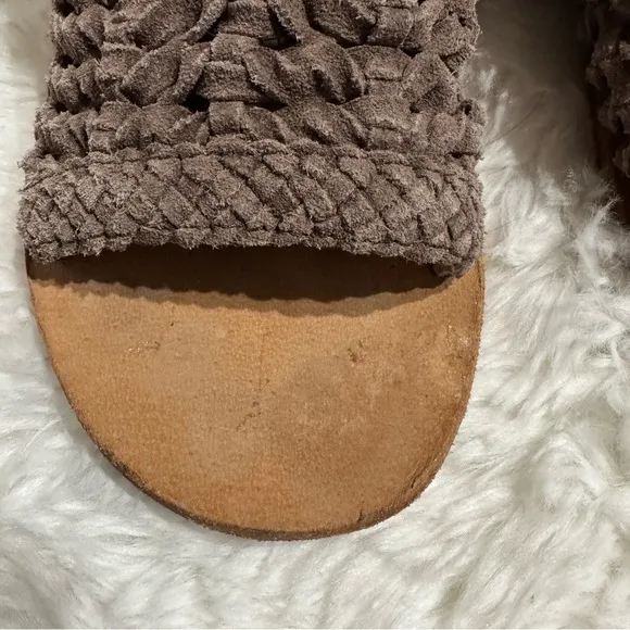 Free People Island Cruiser Woven Taupe Sandals Size 6