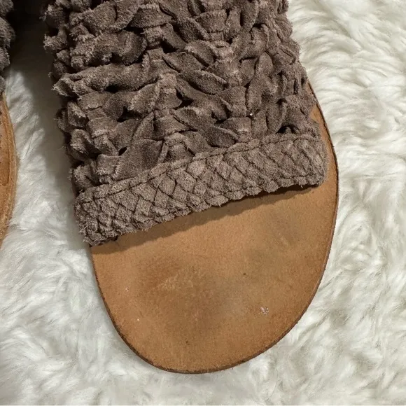 Free People Island Cruiser Woven Taupe Sandals Size 6