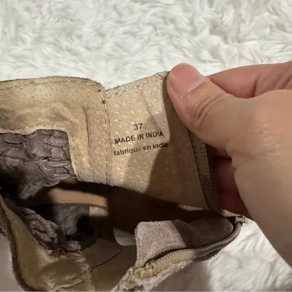 Free People Island Cruiser Woven Taupe Sandals Size 6