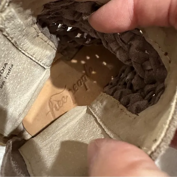 Free People Island Cruiser Woven Taupe Sandals Size 6