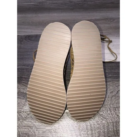 Free People‎ Luca Lace Up Sandals Women's 7 Woven Suede Tan Gladiator NIB