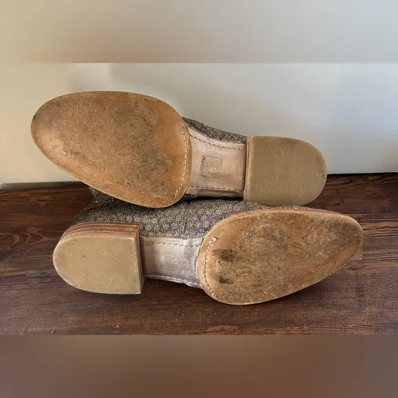 Free People Lucca Oxford Slip On Metallic Shoes Size 39 US 8.5-9