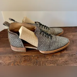 Free People Lucca Oxford Slip On Metallic Shoes Size 39 US 8.5-9