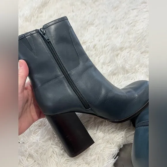 Free People Naomi Ankle Heel Boot Leather - Size 10