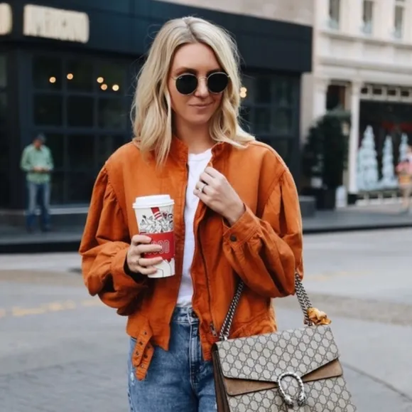 Free People Poet Jacket in Burnt Orange Size XS