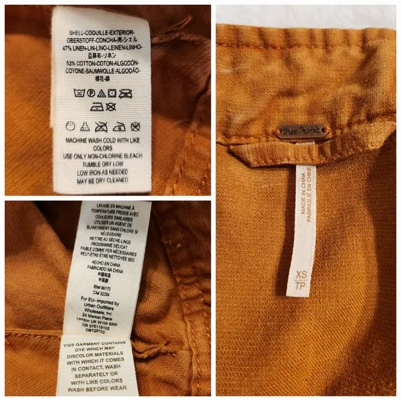 Free People Poet Jacket in Burnt Orange Size XS
