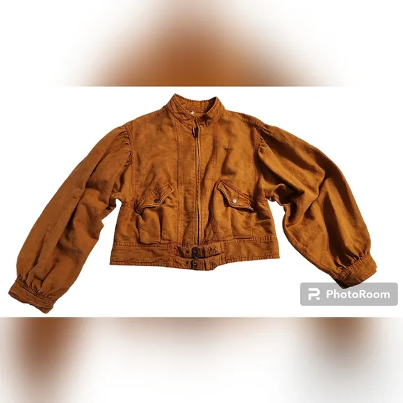 Free People Poet Jacket in Burnt Orange Size XS