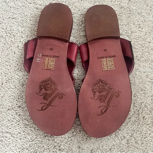 Free People Sant Antoni Slide Red EU 36 US 6