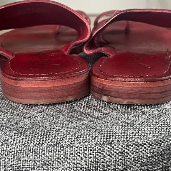 Free People Sant Antoni Slide Red EU 36 US 6