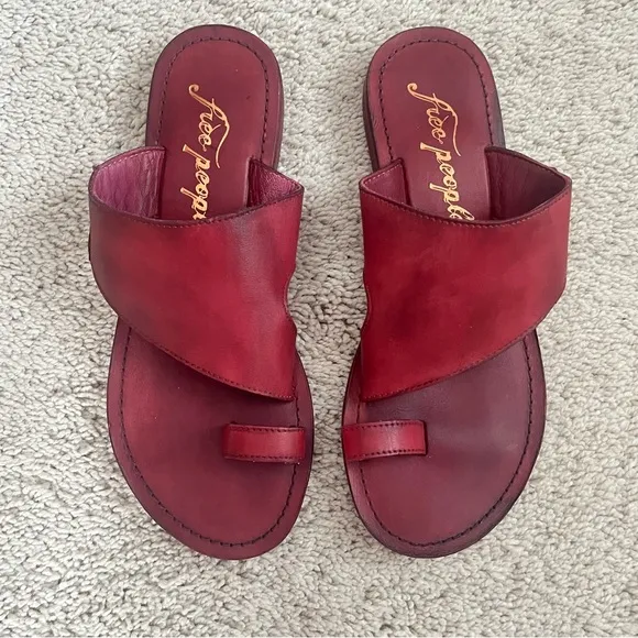 Free People Sant Antoni Slide Red EU 36 US 6