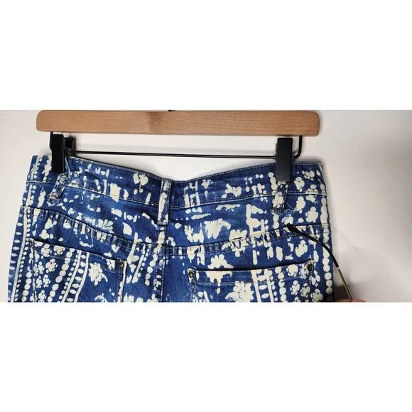 Free People Stripe Bali Flare Stretch Jean Women’s Blue Sz 27 Garage-Color Halo