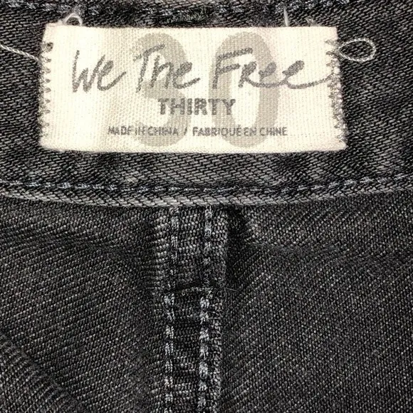 Free People Sulphur Black Loving Good Vibrations Distressed High Rise Shorts