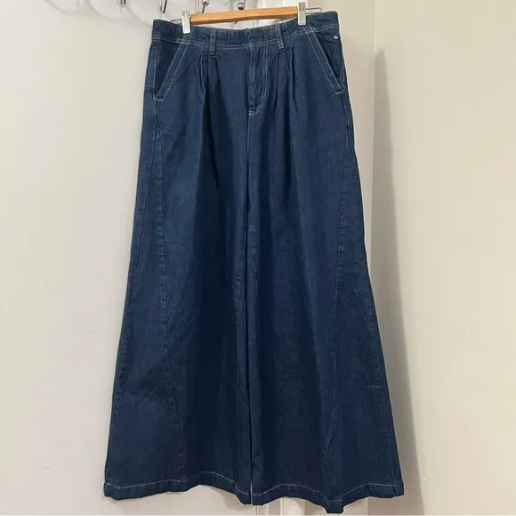 Free People We The Free Equinox Wide Leg Denim Trousers