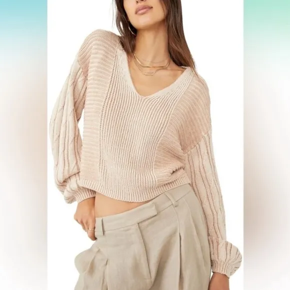 Free People When It Rains Sweater NWT