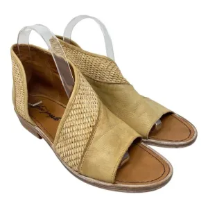 Free People Womens Size EU 38 US 8 Brown Mont Blanc Woven Textured Tan Sandals