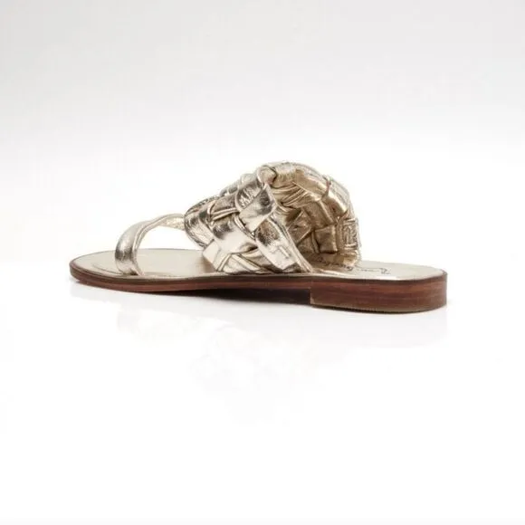 FREE PEOPLE Woven River Sandals / Platina Gold