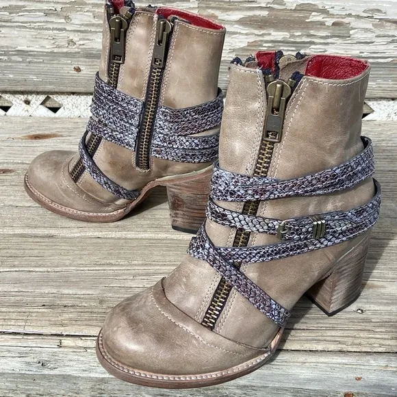 FREEBIRD by Steven Balboa Boot in Ice Multi Leather Women's Size 8