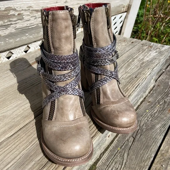 FREEBIRD by Steven Balboa Boot in Ice Multi Leather Women's Size 8