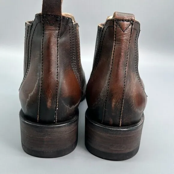 Freebird By Steven Fm-Argo Men's 8 Brown Leather Slip On Ankle Chelsea Boots