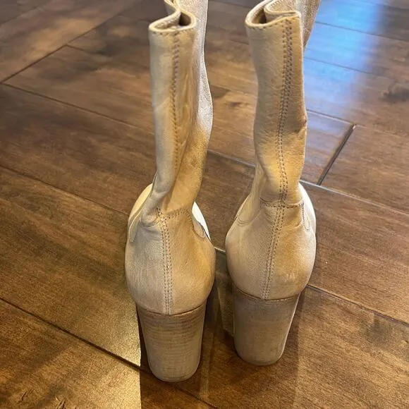 Free People Dakota Heel Boot Ankle Slouch Leather EU 40 US 10
