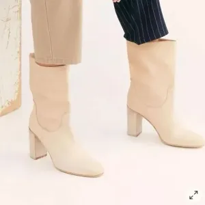 Free People Dakota Heel Boot Ankle Slouch Leather EU 40 US 10
